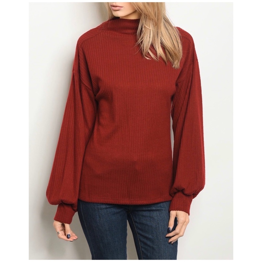 ☀️3 PACK | BURGUNDY TURTLENECK TOP